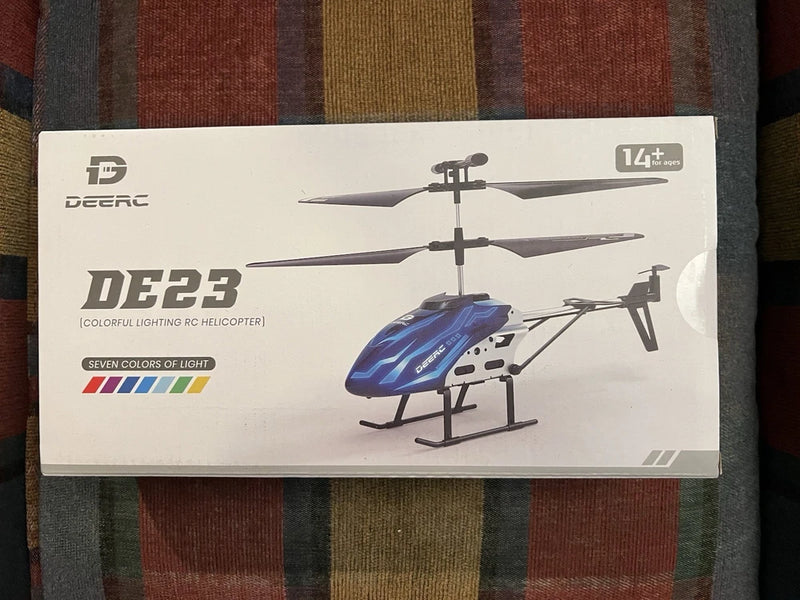 DEERC DE23 Remote Control Helicopter, RC Helicopters with 7 Colors Light, 2...