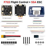 F722 Flight Stack Flight Control 55A ESC 3-6S ICM42688 Gyro for RC FPV Drone