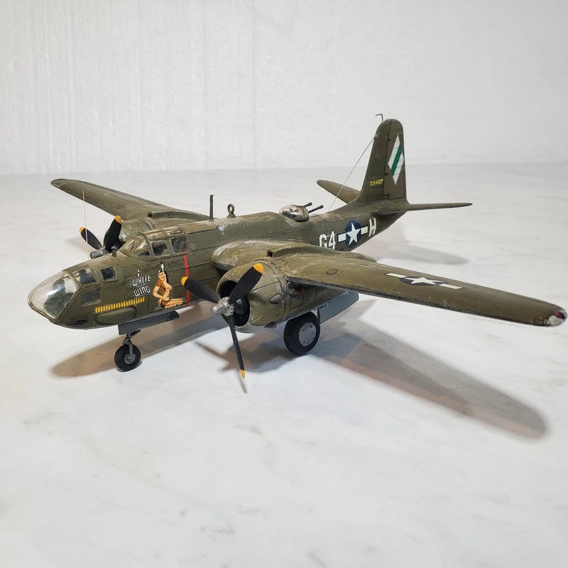 Vintage USAF A-20G White Wing Bomber Plane Plastic Model 1:72 A-20 Havoc