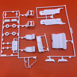 1:25 scale plastic battery model parts, split sections on sprue frame