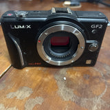 Panasonic Lumix DMC-GF2 12.1 MP Digital Camera Body W/ Battery no power