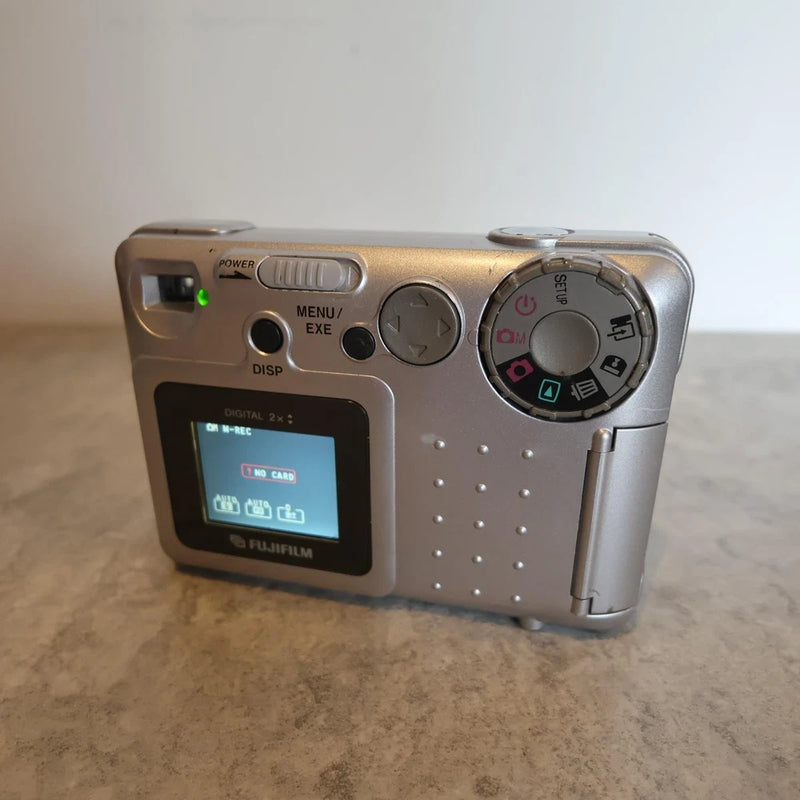 Vintage Fujifilm MX-1200 Digital Camera 1.3MP Silver Compact CCD Retro Photo