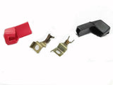 Battery terminal set with positive and negative connectors, red and black ends.