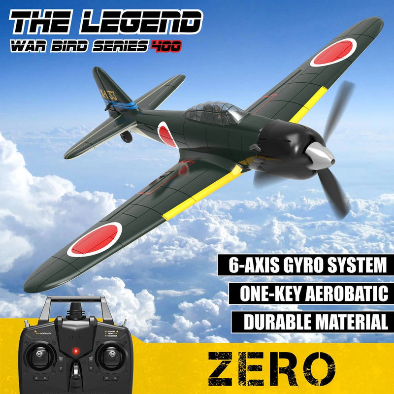 VOLANTEX 2.4G 4CH A6M Zero Fighter RC Airplane 6-Axis Gyro RTF Glider Plane Toy