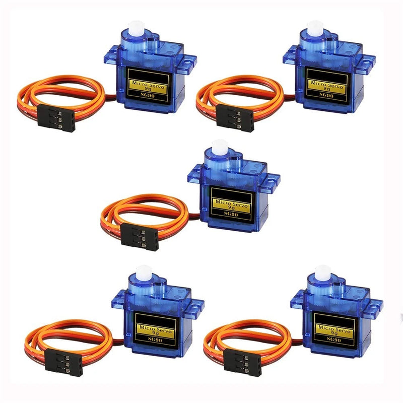 5-Pack 9g Mini Micro Servo Motors for RC Helicopters & Drones