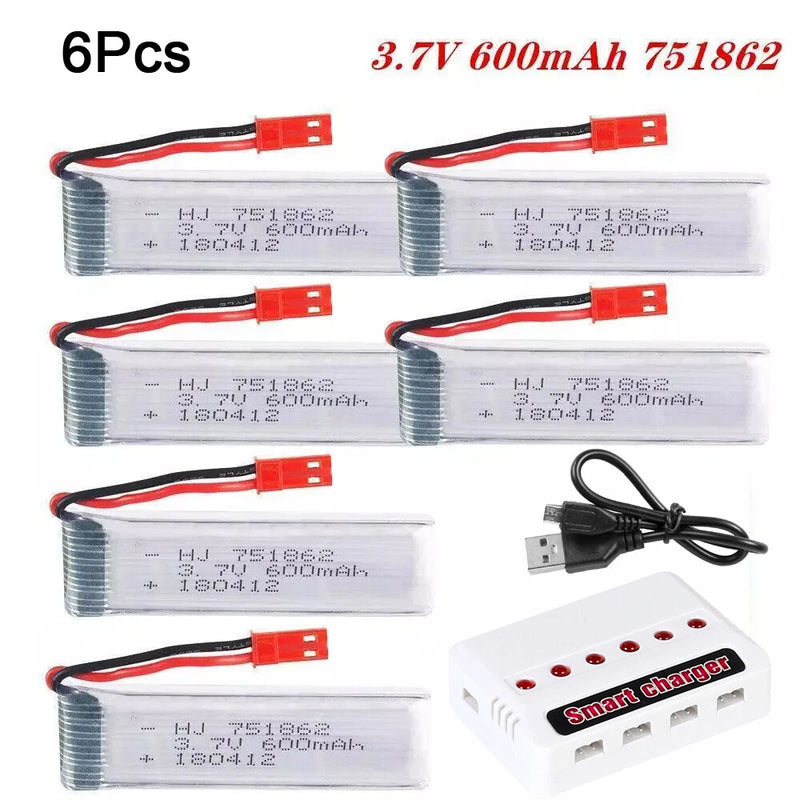 3.7V 600mAh Lipo Battery For Syma S032G Udi U818A WLtoys V959 V929 RC Helicopter Battery