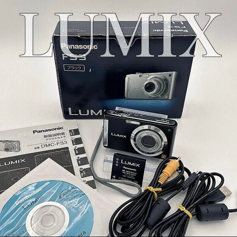 Panasonic LUMIX DMC FS3 Digital Camera Black with Accessories Authentic
