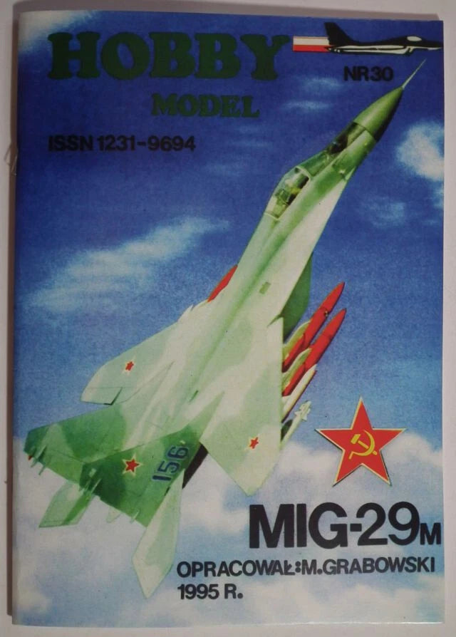 MiG-29M model kit box with green fighter jet illustration