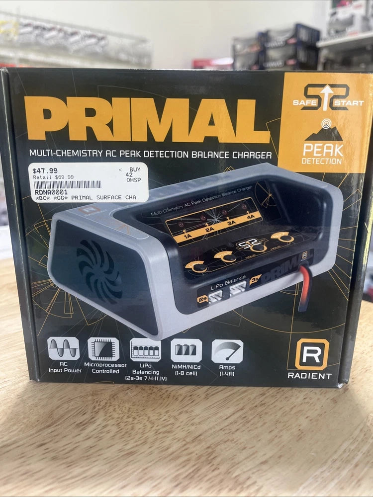 Radient RDNA0001 Primal LED LiPo-NiMH Charger Multi-Chemistry AC Peak Detection Battery