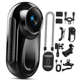Mini Body Camera 1080P, 512G Thumb Action Camera Hands-Free glossy black