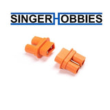 Spektrum orange battery adapter with two plug connector ends