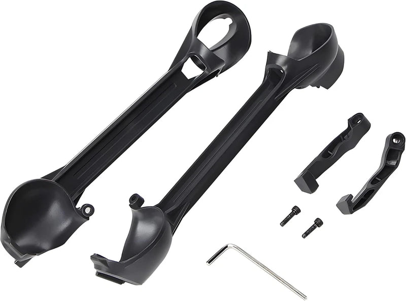 Black FPV arm bracers set with mounting bracket and screws