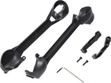 Black FPV arm bracers set with mounting bracket and screws