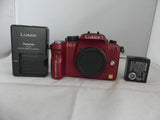 Panasonic Lumix DMC-G1 Mirrorless Red Body Only. Looks and works great.