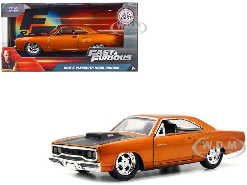 DOM'S PLYMOUTH ROAD RUNNER ORANGE FAST & FURIOUS 1/32 DIECAST MODEL JADA 97128
