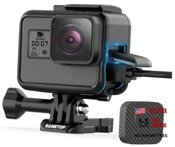 Case Housing Frame Mount Compatible with GoPro Hero7 Black/Silver/White,