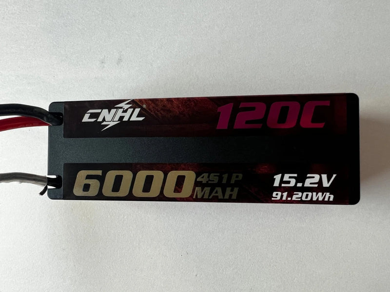 CNHL Racing Series LiHV 6000mAh 7.6V 2S 120C HV Hard Case LiPo Battery Used Battery