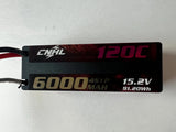 CNHL Racing Series LiHV 6000mAh 7.6V 2S 120C HV Hard Case LiPo Battery Used Battery