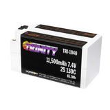Trinity White Carbon Fat Shorty 11,500mah 2s 130c Lipo Battery TRI-1040