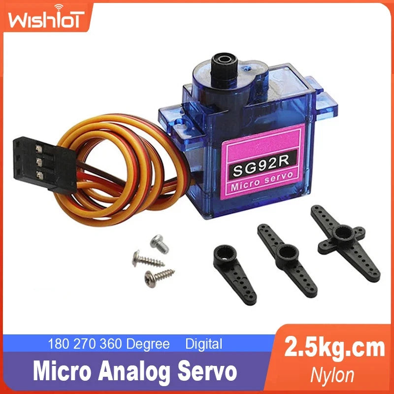 2.5kg Micro Analog Servo SG92R 9G Mini Motor Servo for RC Airplane Helicopter