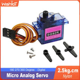 2.5kg Micro Analog Servo SG92R 9G Mini Motor Servo for RC Airplane Helicopter