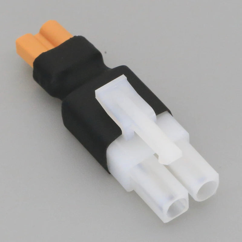 RC Tamiya to XT30 female adapter (no wire), black housing with orange and white plugs
