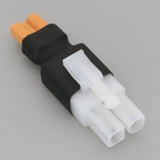 RC Tamiya to XT30 female adapter (no wire), black housing with orange and white plugs