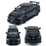 1:64 Subaru WRX STI S207 Model Car Diecast Toy Cars Sedan Metal Vehicle Black