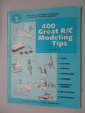Blue R/C modeling tips book cover titled 400 Great R/C Modeling Tips by Jim Newman