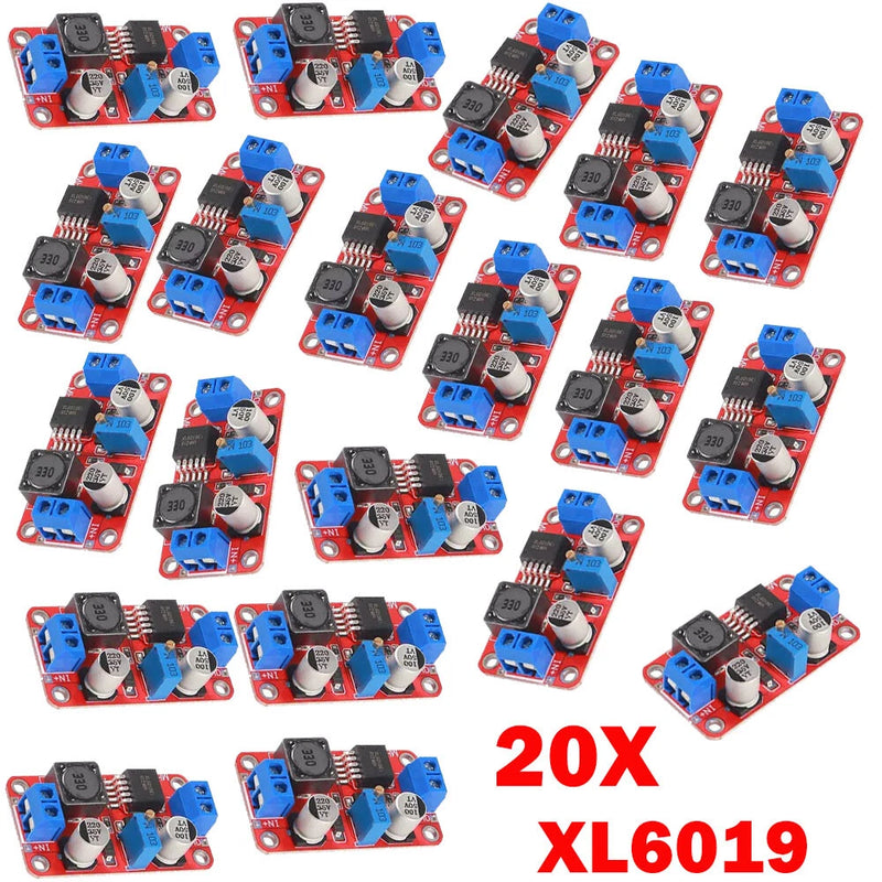 20PCS XL6019 30W 5A DC Boost Adjustable Voltage Converter Step Up Modules USA