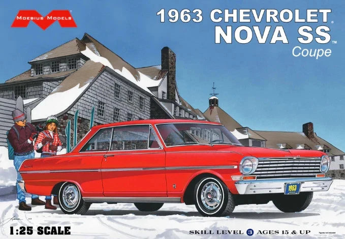 Moebius 2319  1963 Chevrolet Nova SS Coupe plastic model kit 1/25