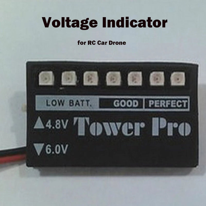 Battery Voltage Indicator Monitor LED Receiver Voltage Monitor for RC Cars Drone
