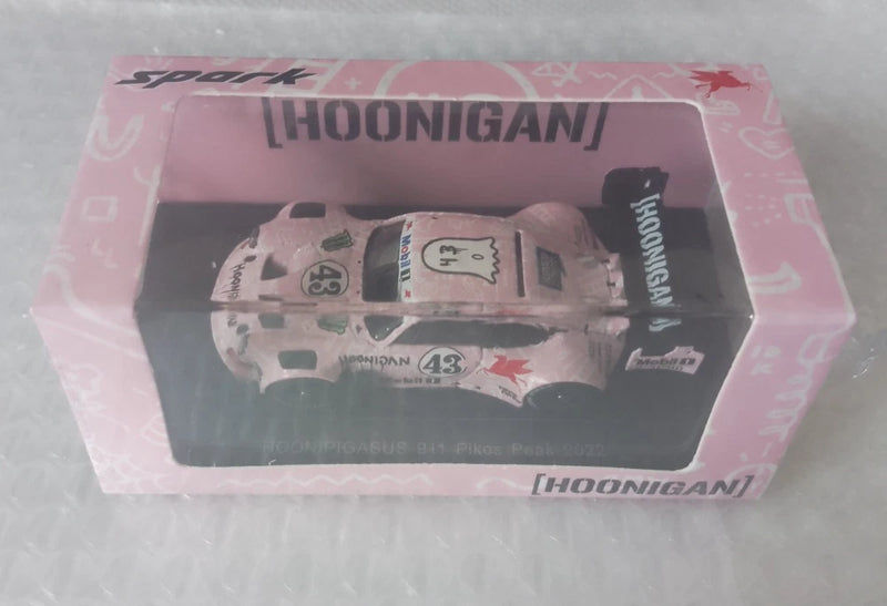 Spark 1/64  Hoonipigasus 911 No.43 Pikes Peak 2022 Ken Block Pink Model Car