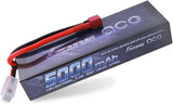 2S 7.4V 5000mAh 50C LiPo Battery Pack HardCase with T Plug for RC
