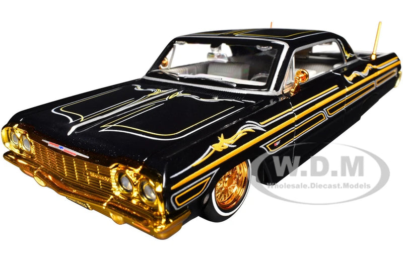 1964 CHEVROLET IMPALA SS LOWRIDER BLACK 1/26 DIECAST MODEL CAR BY MAISTO 32547