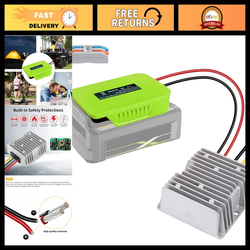 40V to 12V Step Down Converter Adapter, 15A 180W for DIY Power Wheels & RC Cars Converter