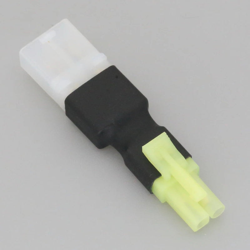 RC Tamiya battery adapter plug, black housing with light connector (no wires)