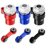 25T servo arm with tie rod, red blue black arms with ball joint ends