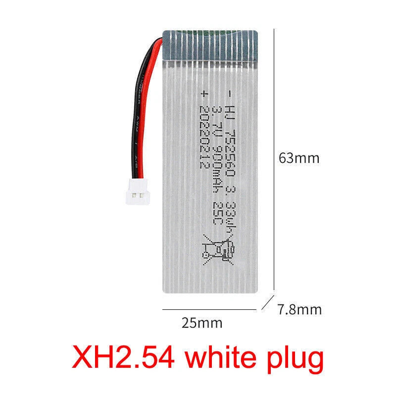 1¡Á 3.7V 900mAh Li-po Battery For X5 X5C X5SC X5SW 8807 8807W A6 A6W M68 Rc Drone Battery