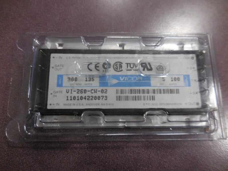 Vicor VI-260-CW-02 Converter, Input 300 VDC 135 Watt, Output 5 VDC 100 Watt