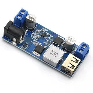 5A 25W DC-DC Step Down Module 9V-36V Input to 5.2V Output with USB A C