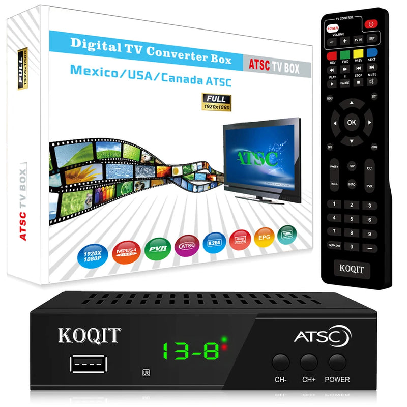 ATSC TV Tuner Digital Converter Box for tv Recorder USB Media Player Analog HDMI