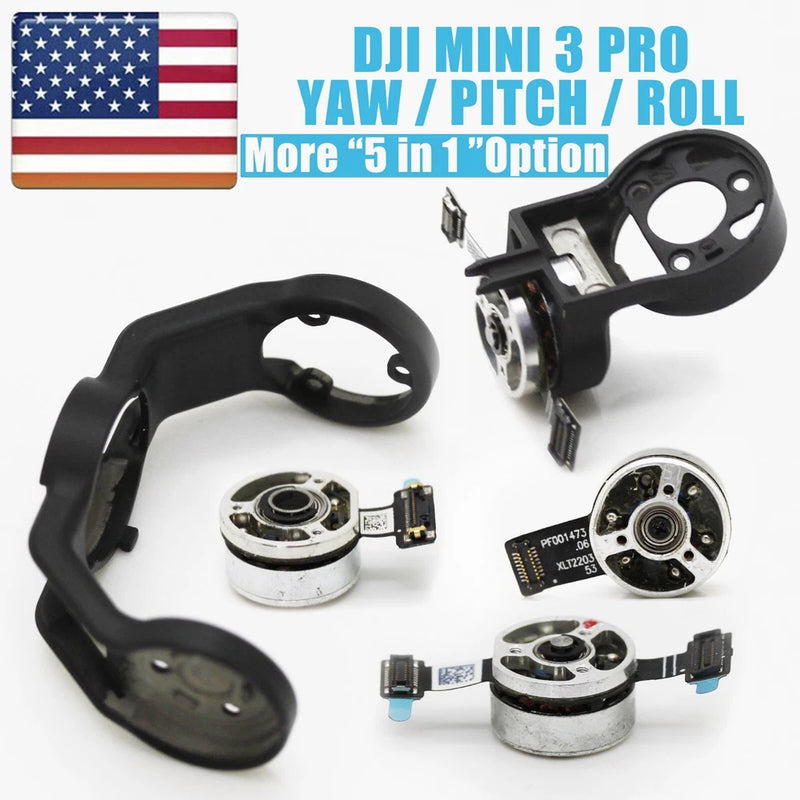 Black gimbal camera arm bracket with yaw/pitch/roll motor repair parts