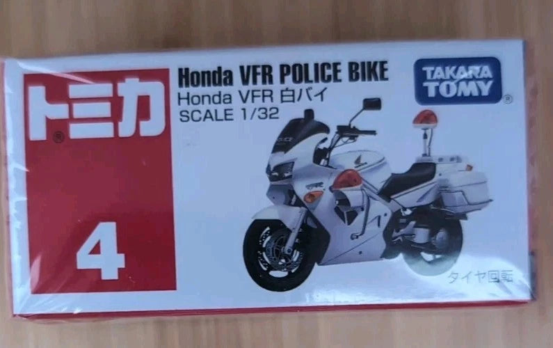 Takara Tomica Tomy #4 Honda VFR Police Motorcycle Bike 1/32 Diecast Model New