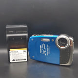 Fujifilm FinePix XP20 Digital Camera 14MP 5X Zoom Blue Battery & Charger Tested