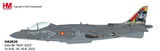 Gray 1/72 scale jet model aircraft with wing and fuselage markings, side view