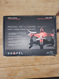 Propel Proton micro drone retail box with red drone illustration
