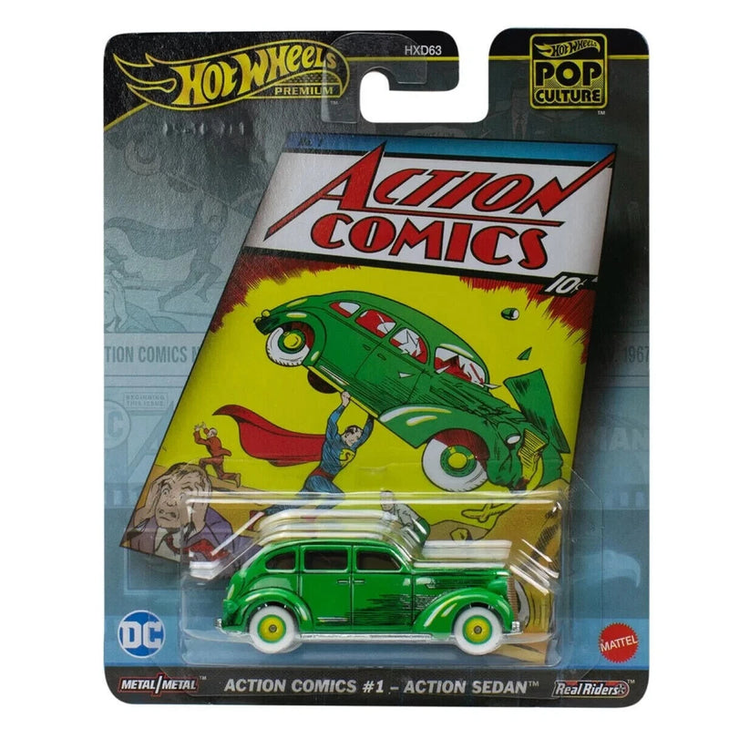 Hot Wheels Pop Culture Action Comics #1 Action Sedan Superman Car Model HVJ50-6B