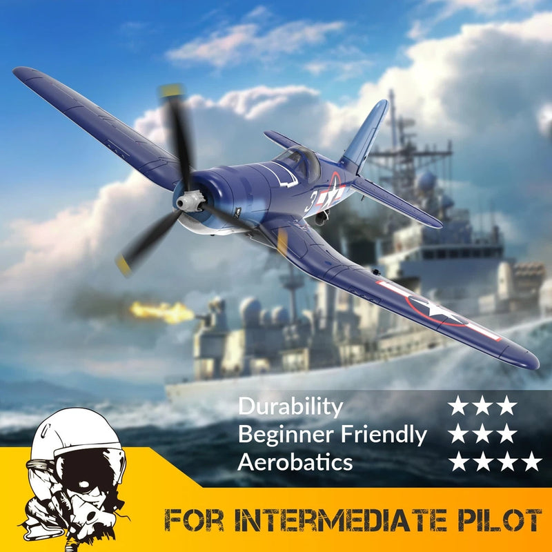 Volantex F4U Fighter 2.4G RC Airplane 4-CH Fixed Wing 6-Axis Gyro Aerobatic RTF