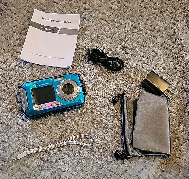 4K Underwater Camera 11FT Waterproof Camera 56MP Autofocus Underwater Camera